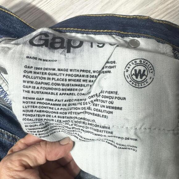 NWOT Gap 1969 Distressed Straight Leg Jeans Size 24 - Picture 12 of 12